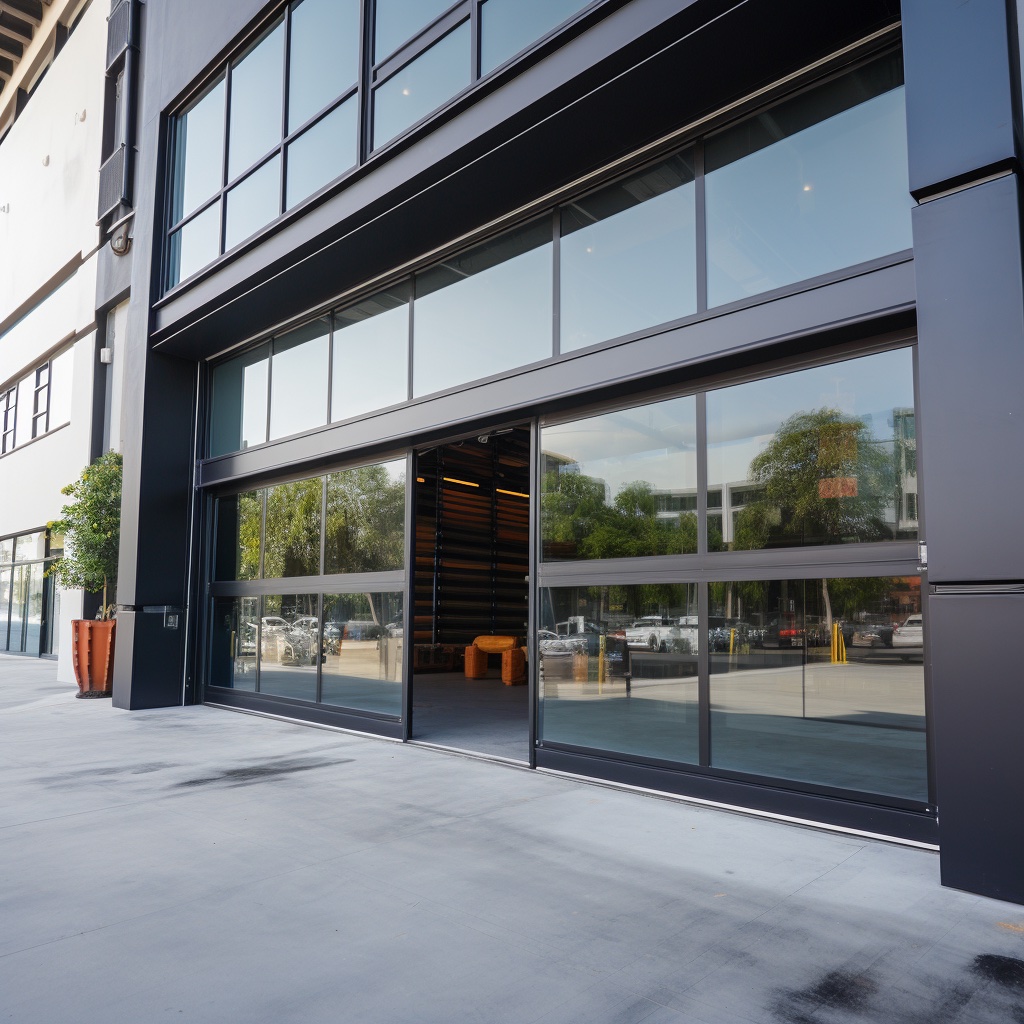 commercial overhead glass sectional